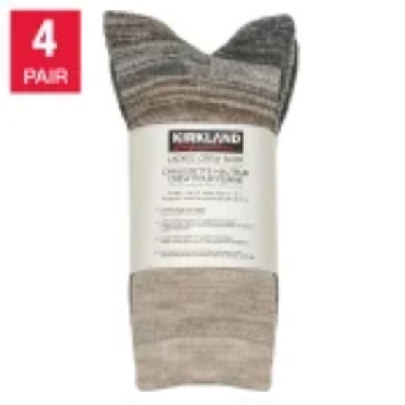 Kirkland Signature Accessories - Kirkland Signature Ladies' Extra Fine Merino Wool Blend Sock, 4-pair